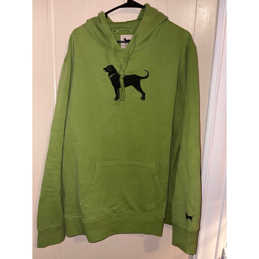 The Black Dog Mens XXL Classic Collection Hoodie Lime Green Pullover Sweatshirt